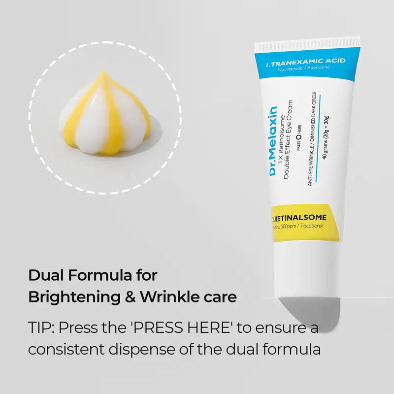 [Dr.Melaxin [Officiel] Crème contour des yeux TX Retinalsome Double Effet | Anti-âge, Taches brunes, Éclat | Cosmétiques coréens | 40 ml