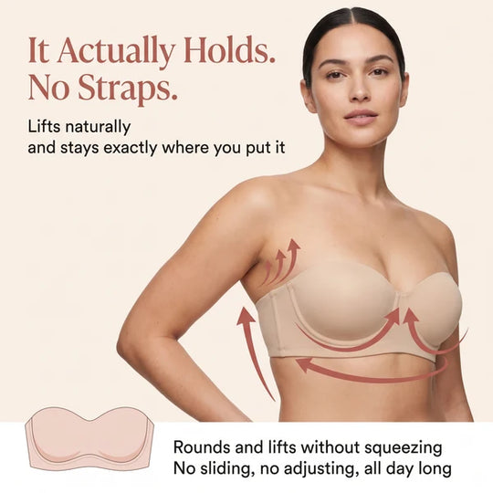 💟 Kaufen Sie 1 und erhalten Sie 1 gratis🌷Lusait trägerloser BH für Damen, rutschfester Silikon-Bandeau-BH, kabelloser Tube-Top-BH, Angebote für dich, Sommergewinne