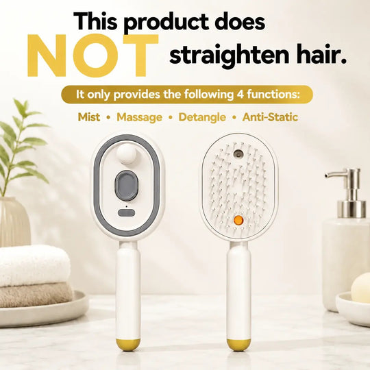 ⚽️🏆️World Cup Sale:30% OFF🎉70K+ SOLD! 🥳Electric Spray Air Cushion Massage Comb – Self-Cleaning Anti-Tangle Anti-Static Hair Brush | Scalp Massage & Volumizing Brush for Frizzy, Dry Hair Care