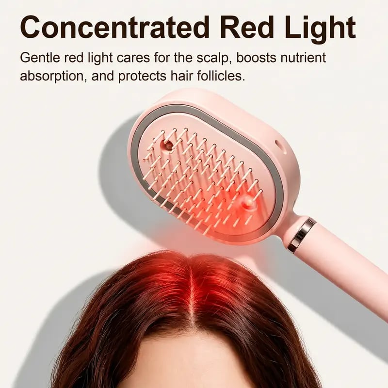 ⚽️🏆️World Cup Sale:30% OFF🎉70K+ SOLD! 🥳Electric Spray Air Cushion Massage Comb – Self-Cleaning Anti-Tangle Anti-Static Hair Brush | Scalp Massage & Volumizing Brush for Frizzy, Dry Hair Care