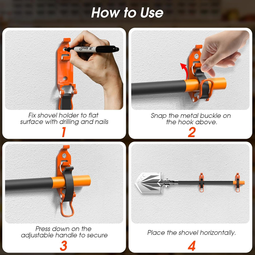 🛠️ Κιτ στήριξης μεταλλικού φτυαριού βαρέως τύπου από καουτσούκ