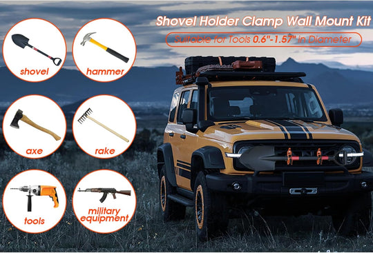 🛠️ Κιτ στήριξης μεταλλικού φτυαριού βαρέως τύπου από καουτσούκ