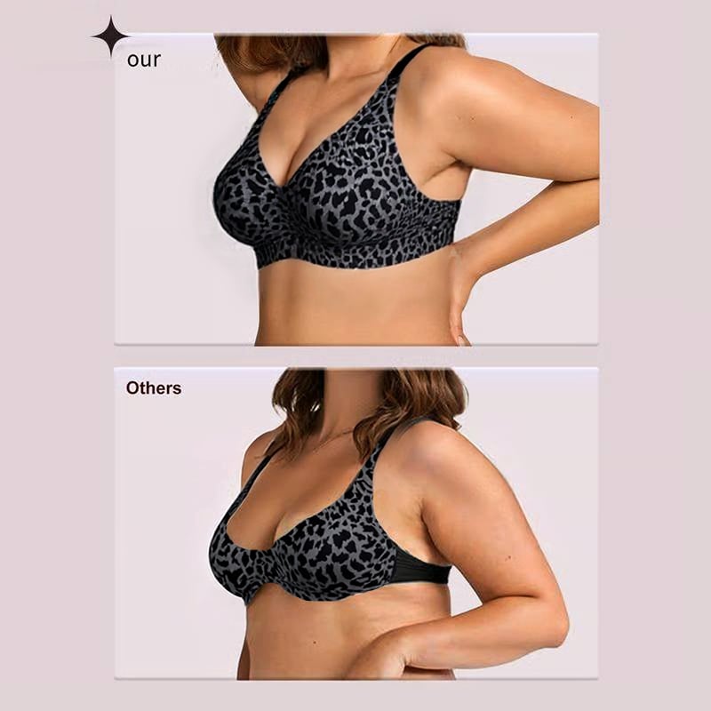 🔥Super Firming Retro Leopard Print Bra | Women Wirefree Bras 👍No More Sagging Breasts