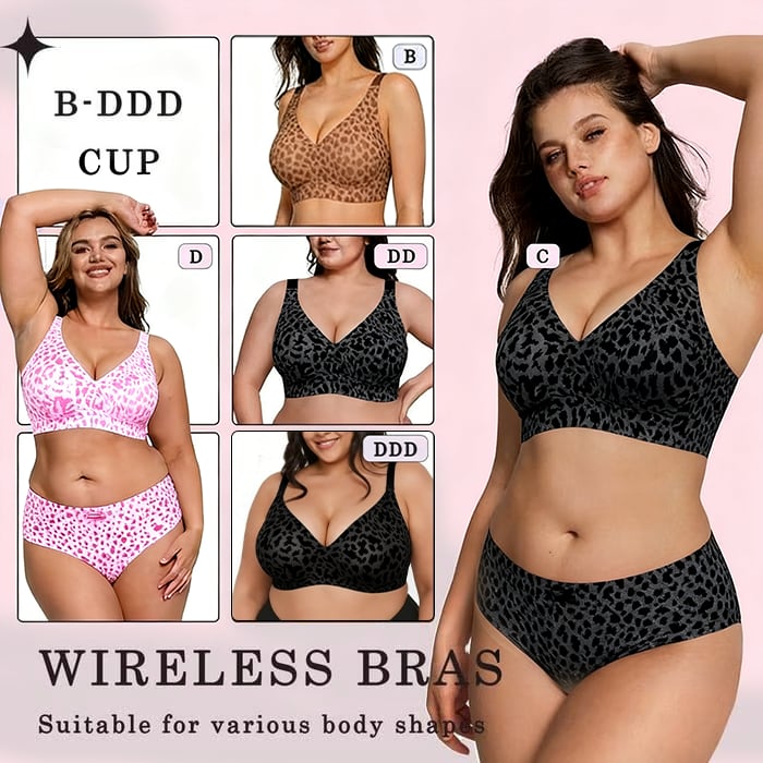 🔥Super Firming Retro Leopard Print Bra | Women Wirefree Bras 👍No More Sagging Breasts