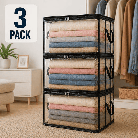 🎁 📦Large Heavy-Duty Thick Plastic Clear Storage Bag for Clothes, Moving & Storage