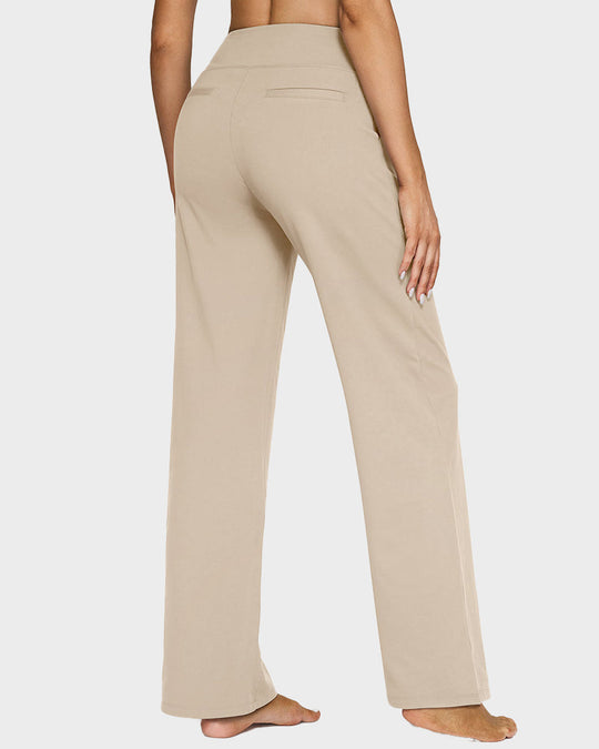Loose High-Waist Business Casual Pants Yoga Pants Women Wide Leg Pants with Pockets Comfortable Athletic Sweatpants Outdoorfun