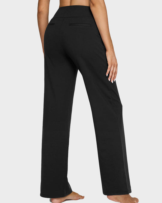 Loose High-Waist Business Casual Pants Yoga Pants Women Wide Leg Pants with Pockets Comfortable Athletic Sweatpants Outdoorfun