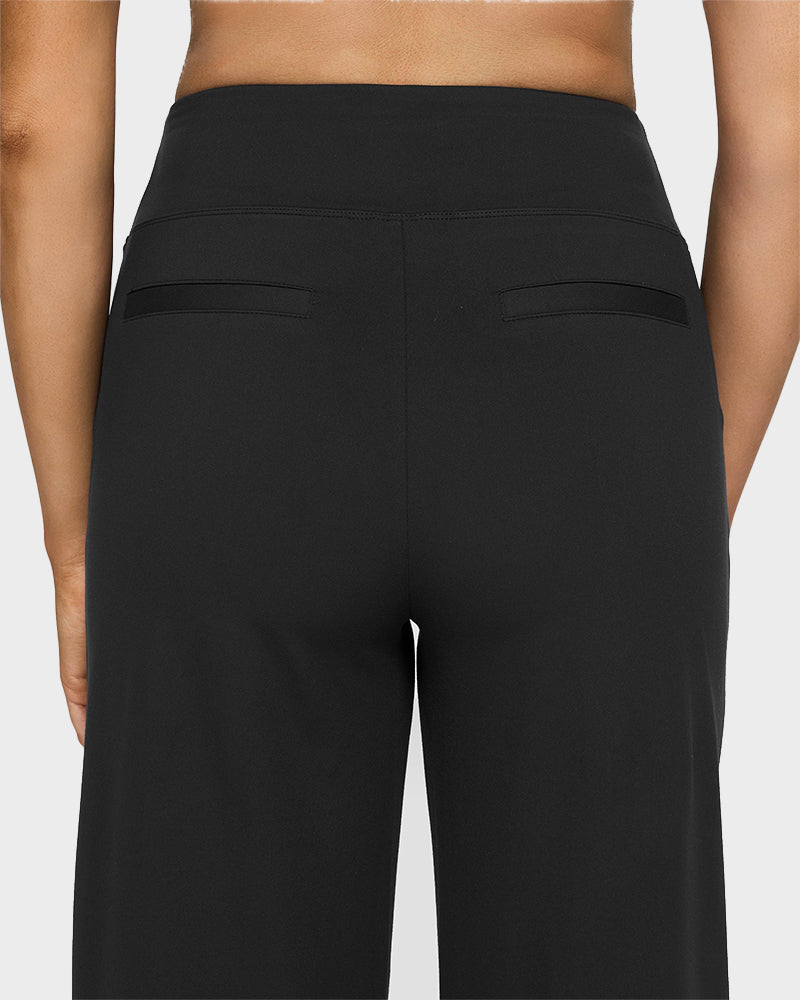 Loose High-Waist Business Casual Pants Yoga Pants Women Wide Leg Pants with Pockets Comfortable Athletic Sweatpants Outdoorfun