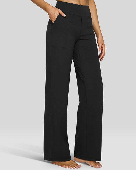 Loose High-Waist Business Casual Pants Yoga Pants Women Wide Leg Pants with Pockets Comfortable Athletic Sweatpants Outdoorfun