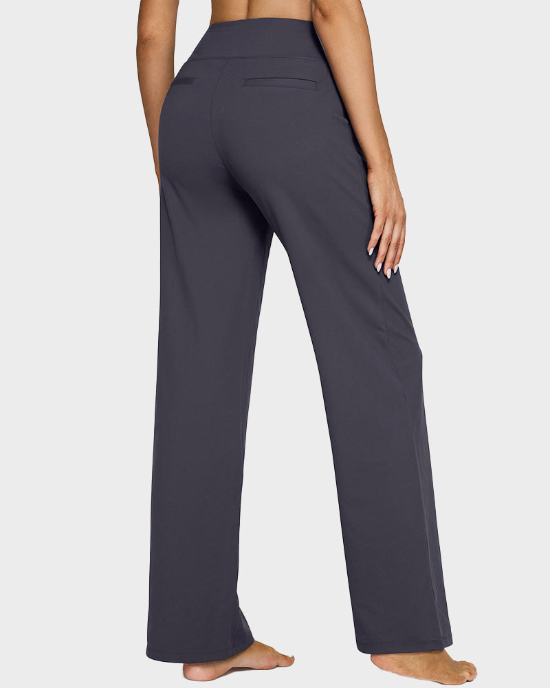 Loose High-Waist Business Casual Pants Yoga Pants Women Wide Leg Pants with Pockets Comfortable Athletic Sweatpants Outdoorfun