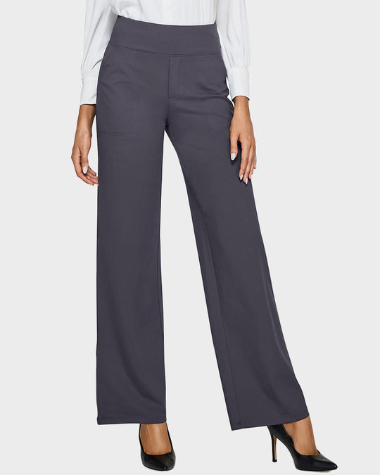 Loose High-Waist Business Casual Pants Yoga Pants Women Wide Leg Pants with Pockets Comfortable Athletic Sweatpants Outdoorfun
