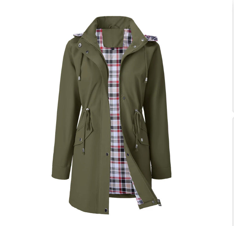 💐60% OFF🌧️🧥Women's Checkered Lining Waterproof Windbreaker