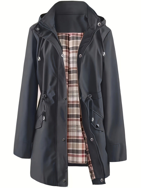 💐60% OFF🌧️🧥Women's Checkered Lining Waterproof Windbreaker