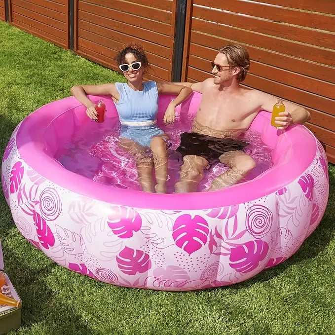 Sloosh-L/XL Inflatable Tanning Pool Lounge Float With Cup Holder, 70“X46”/85″ x 57″ Extra Large Pool Floats Adult with Pillow, 4 in 1 Suntan Tub Raft Floatie, Sunbathing Bed Lounge for Water Blow Up Kids Ball Pit Party Gifts, inflatable Sofa Swimming