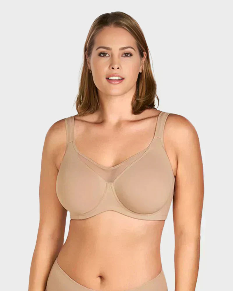 ⏳💐Hot Sale 50% OFF !!🖤Women's Elegant Sheer Full Coverage Non-padded Plus Size Bra