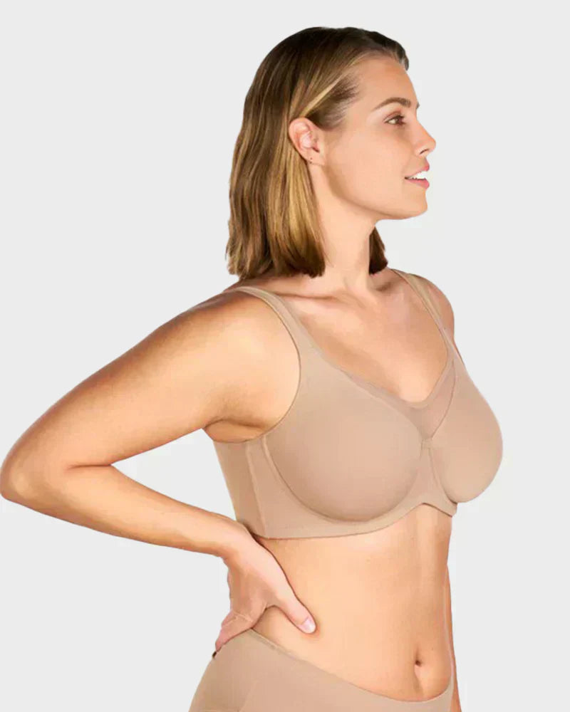 ⏳💐Hot Sale 50% OFF !!🖤Women's Elegant Sheer Full Coverage Non-padded Plus Size Bra