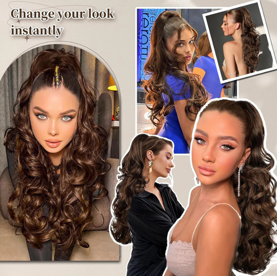 💜Rajoitetun ajan tarjous 50%POIS💜Klipsillä kiinnitettävä laineikas poninhäntäpidennys