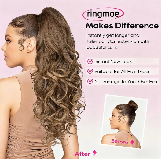 💜Rajoitetun ajan tarjous 50%POIS💜Klipsillä kiinnitettävä laineikas poninhäntäpidennys