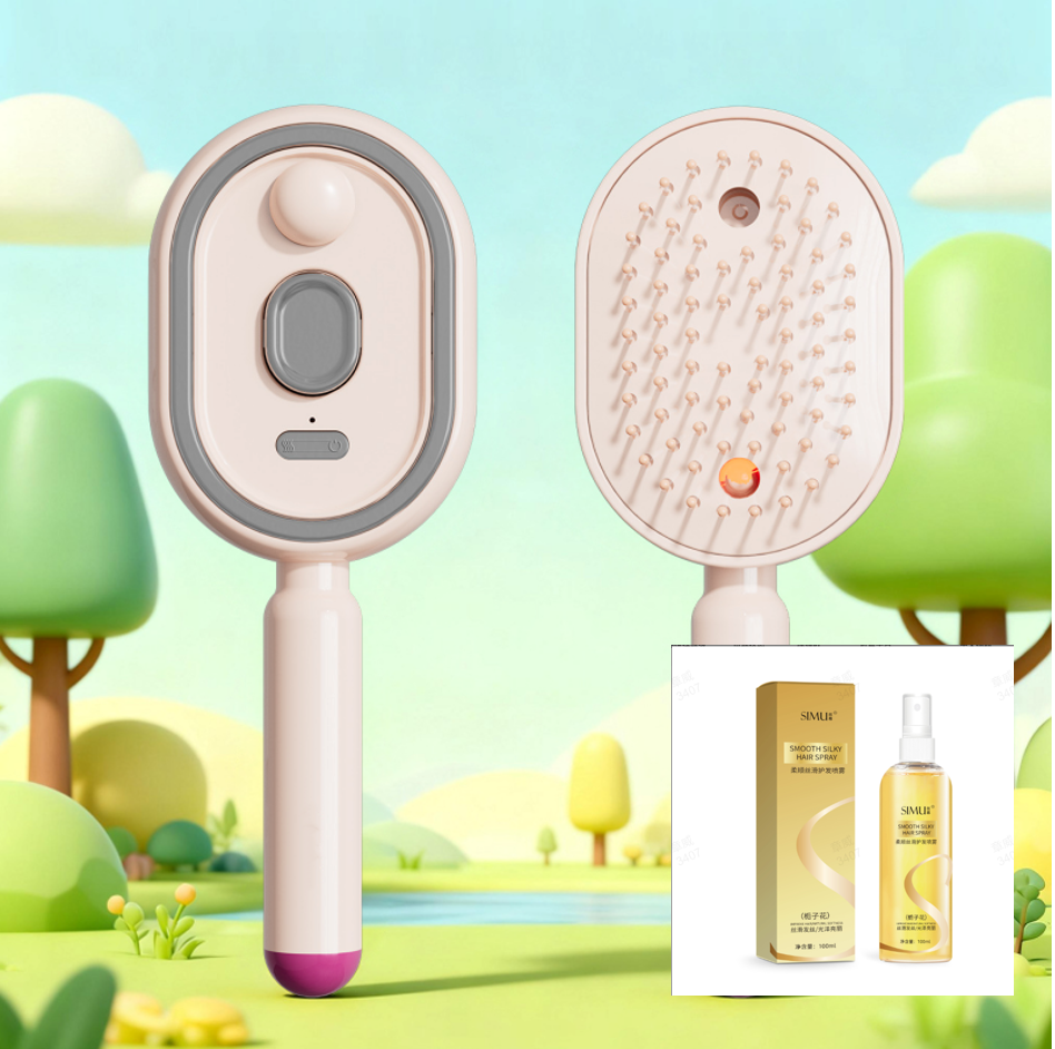 💆‍♀️ SCONTO DEL 50% ORA! 💧 Spray elettrico &  Spazzola massaggiante per capelli – Massaggio rilassante del cuoio capelluto, nebulizzazione fine &  Cura dei capelli lisci: districa, nutre, rilassa ✨