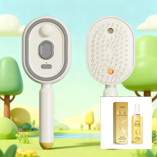 💆‍♀️ SCONTO DEL 50% ORA! 💧 Spray elettrico &  Spazzola massaggiante per capelli – Massaggio rilassante del cuoio capelluto, nebulizzazione fine &  Cura dei capelli lisci: districa, nutre, rilassa ✨