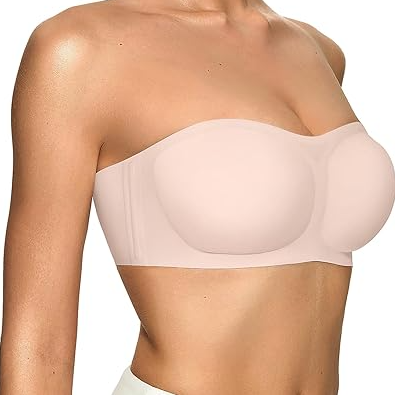 💞Reggiseno senza spalline da donna, reggiseno push-up a fascia, antiscivolo, senza ferretto, imbottito, comodo, senza cuciture, a tubo, in gel.