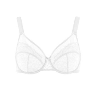 💜Enchante Blomsterblonder Plus Size Bøjle-BH Uforet Upolstret Minimizer Fulddækkende BH Dametøj Komfortabel Åndbar Mesh-Skål