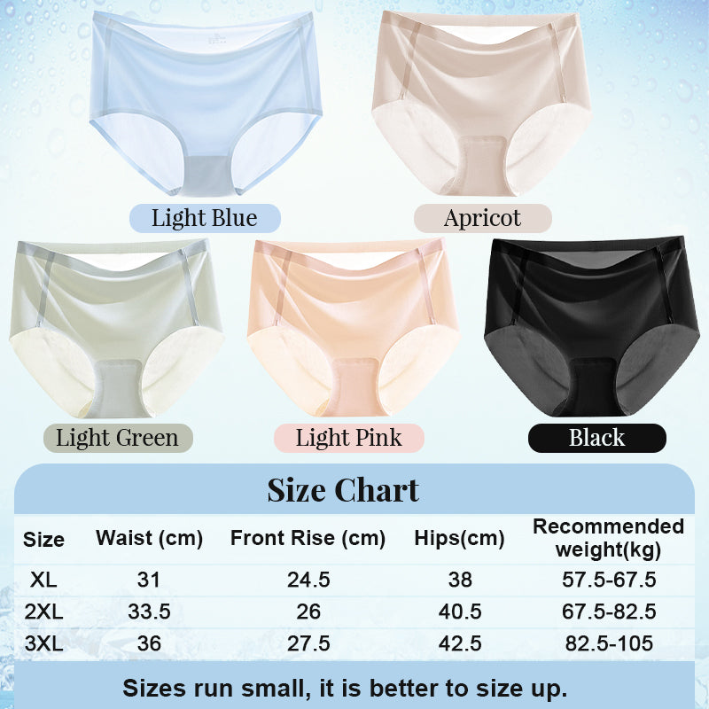 Women's Ultra-Thin Oversized Ice Silk Antibacterial Underwear