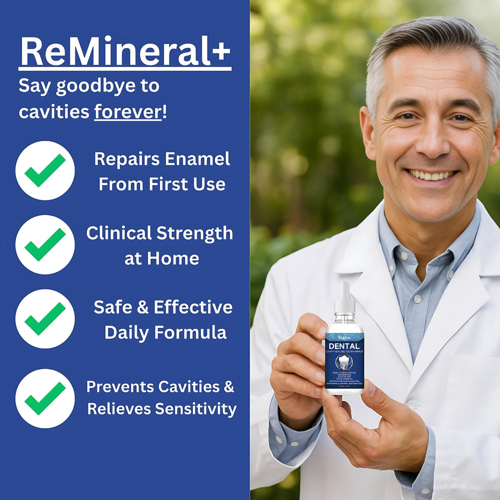 Yagoo Fluoride-Free Hydroxyapatite Tooth Armor Drops & Enamel Repair, Whitening & Fresh Breath