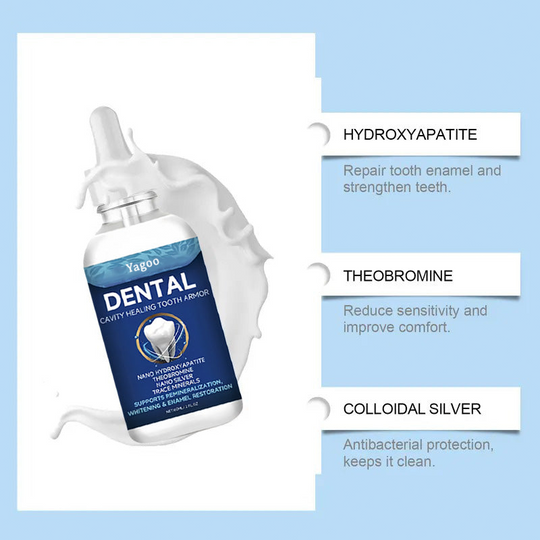Yagoo Fluoride-Free Hydroxyapatite Tooth Armor Drops & Enamel Repair, Whitening & Fresh Breath