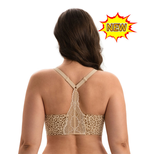Lusait Lace Jelly Bra Bralettes for Women Pullover Bra Seamless Wireless Deep V Racerback Comfort Padded Everyday Tshirt Bra tiktokshopspringglowup summerwins,summerwins