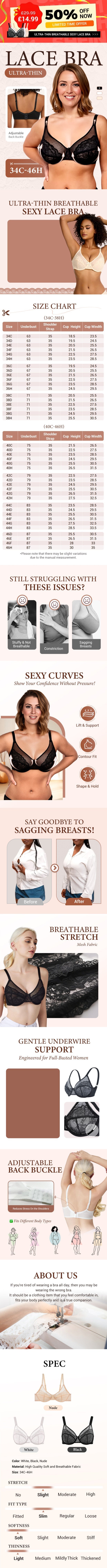 ⏳Ograničeno vrijeme s popustom od 50%💥Minimalistički čipkasti grudnjak s potpunim pokrivanjem