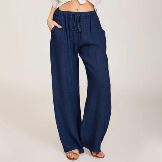 Women's  Cotton Linen Wide Leg Pants