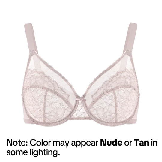 💜Enchante Blomsterblonder Plus Size Bøjle-BH Uforet Upolstret Minimizer Fulddækkende BH Dametøj Komfortabel Åndbar Mesh-Skål