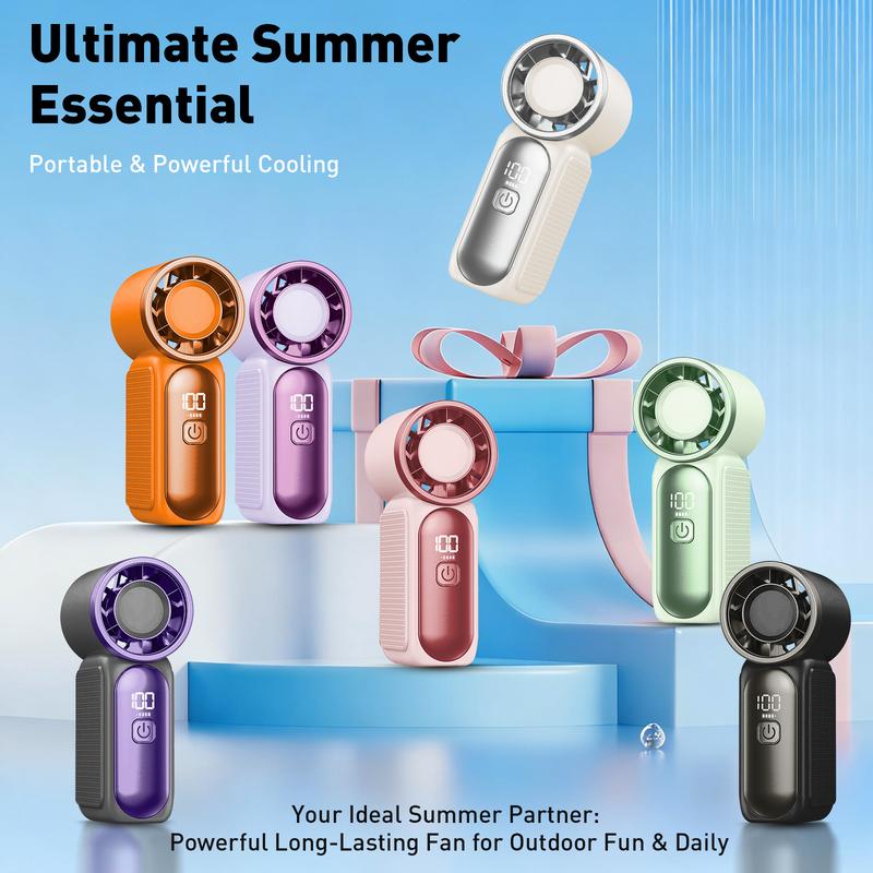 ❄️ Ventilatore portatile Turbo – 16900 giri/minuto, 6 velocità, display a LED