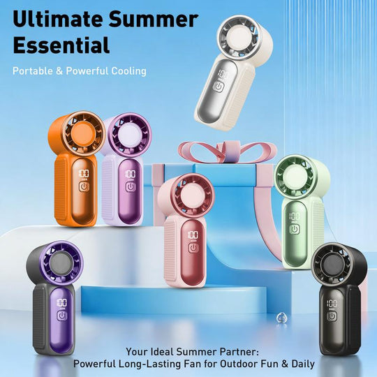 ❄️ Ventilatore portatile Turbo – 16900 giri/minuto, 6 velocità, display a LED