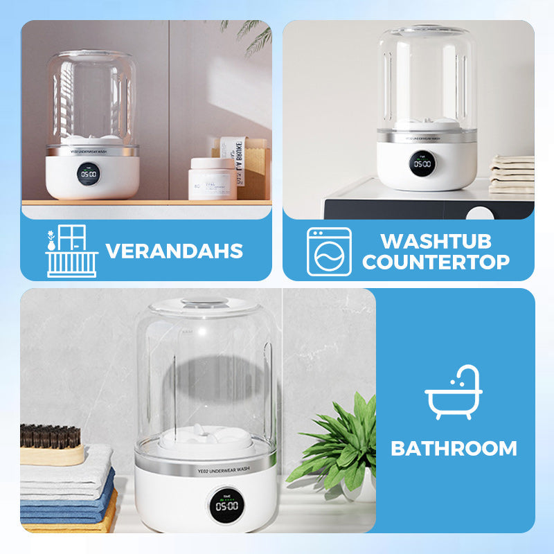 ⏳Aikarajoitettu erikoistarjous⏰Kannettava ladattava minipesukone alusvaatteille!🩲