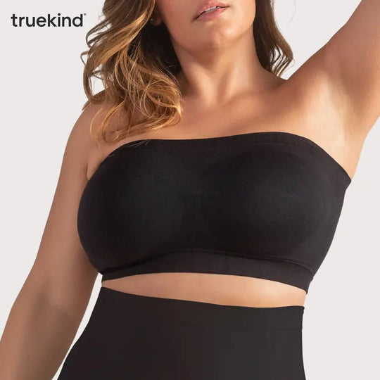 Shapermint Truekind Convertible Strapless Bandeau Bra with Wireless Comfort, Anti-Slip Grip & Removable Straps Fit Outfits