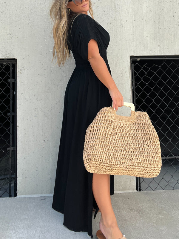 🌸Spring Specials💐Slit V-Neck Effortless Maxi Long Dress