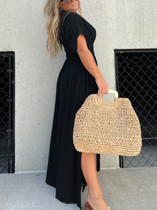🌸Spring Specials💐Slit V-Neck Effortless Maxi Long Dress