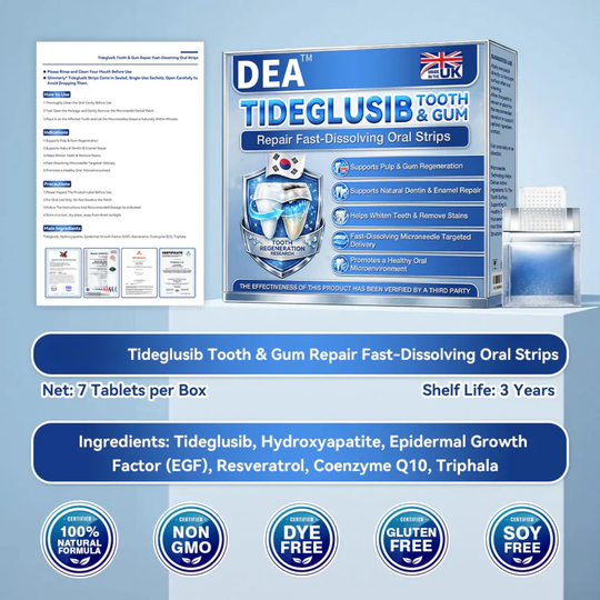 DEA® 🦷 Tideglusib Schnellauflösender Zahn &  Zahnfleischreparaturstreifen 💥🎉