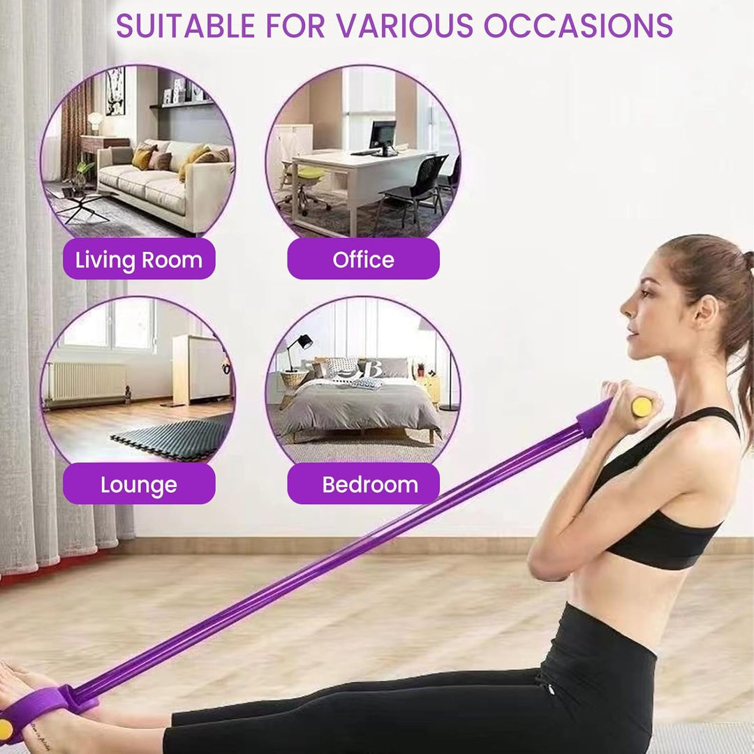 Entrenador de banda de resistencia de pedal multifuncional - Pedal portátil Equipo de ejercicios Gimnasio en casa Máquina de entrenamiento de cuerpo completo, ejercicio de abdominales, yoga, entrenamiento abdominal