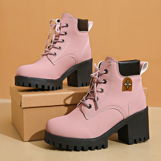【35-42】2025 new thick sole British style Martin boots