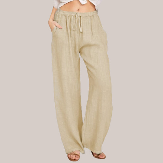 Women's  Cotton Linen Wide Leg Pants