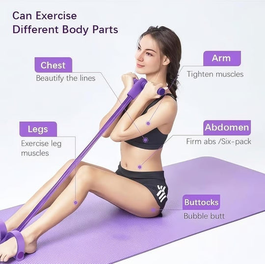 Entrenador de banda de resistencia de pedal multifuncional - Pedal portátil Equipo de ejercicios Gimnasio en casa Máquina de entrenamiento de cuerpo completo, ejercicio de abdominales, yoga, entrenamiento abdominal