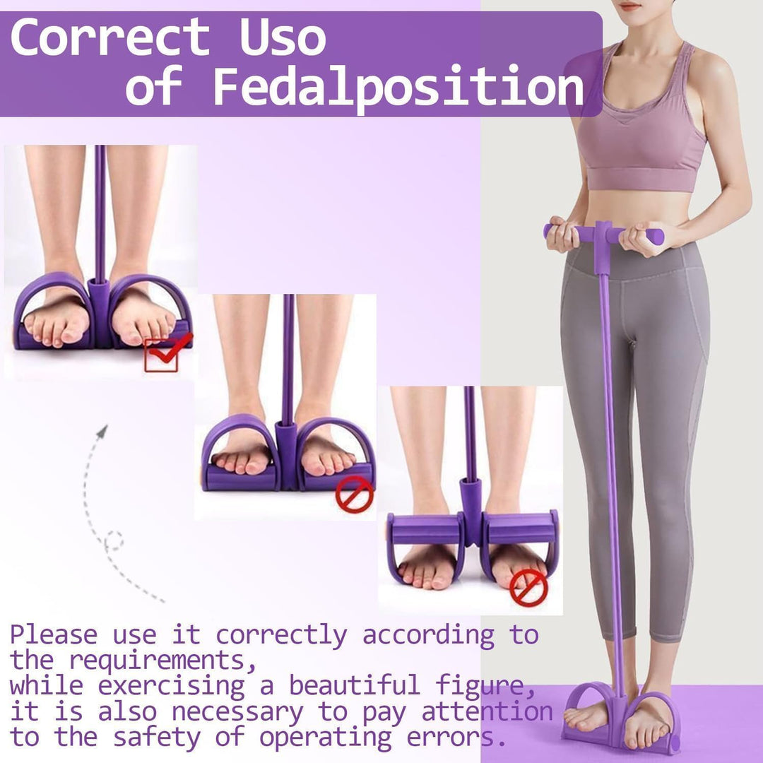 Entrenador de banda de resistencia de pedal multifuncional - Pedal portátil Equipo de ejercicios Gimnasio en casa Máquina de entrenamiento de cuerpo completo, ejercicio de abdominales, yoga, entrenamiento abdominal