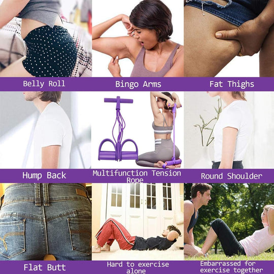 Entrenador de banda de resistencia de pedal multifuncional - Pedal portátil Equipo de ejercicios Gimnasio en casa Máquina de entrenamiento de cuerpo completo, ejercicio de abdominales, yoga, entrenamiento abdominal
