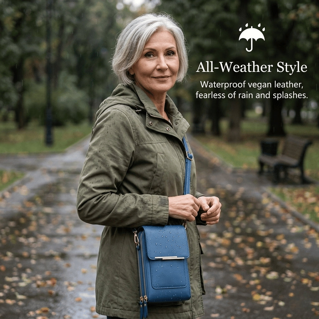 🌧️Water-Resistant & Stylish, 3 Ways to Wear👜 Handcrafted Crossbody Bag – Water-Resistant PU Leather & Adjustable Strap | Perfect for Any Occasion, Crossbody/Shoulder/Waist ✨