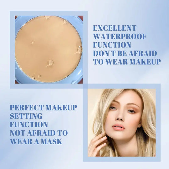 OUHOE Soft Compact Powder Summer Oil Control Bezchybný make-up nastavovací pudr Lehký s pudrovou labutěnkou poskytuje matnou a rovnoměrnou pleť kosmetiky