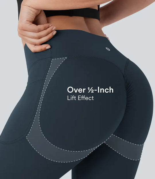 Halara UltraSculpt Højtaljede Scrunch Butt Lifting Mave Control Pocket Shaping Training Leggings