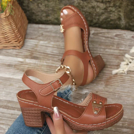 🌸NEW HOT SALE 50% OFF✨Elegant women's sandals with block heels – stylish and comfortable 👡✨